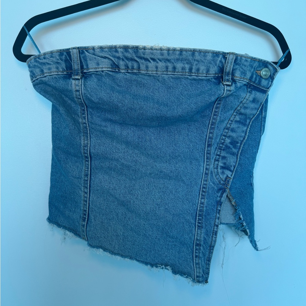 Zara medium jean sleeveless top